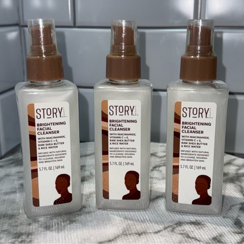 Story Beauty Brightening‎ Cleanser 5.7oz Vit C E Niacinamide 3 Pack